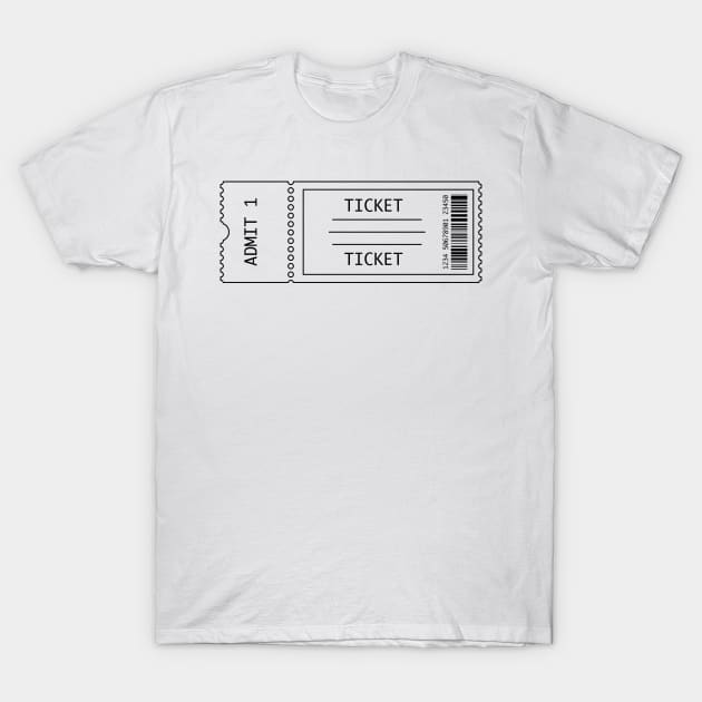 Movie Ticket Line Drawing Graphic T-Shirt by THP Creative